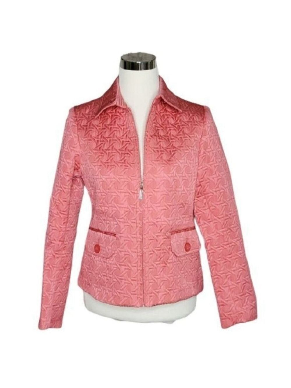 WeatherTamer Pink Quilted Zip Jacket Women’s Small - Picture 2 of 10